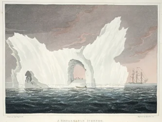 Un iceberg notable, julio de 1818, ilustración de 